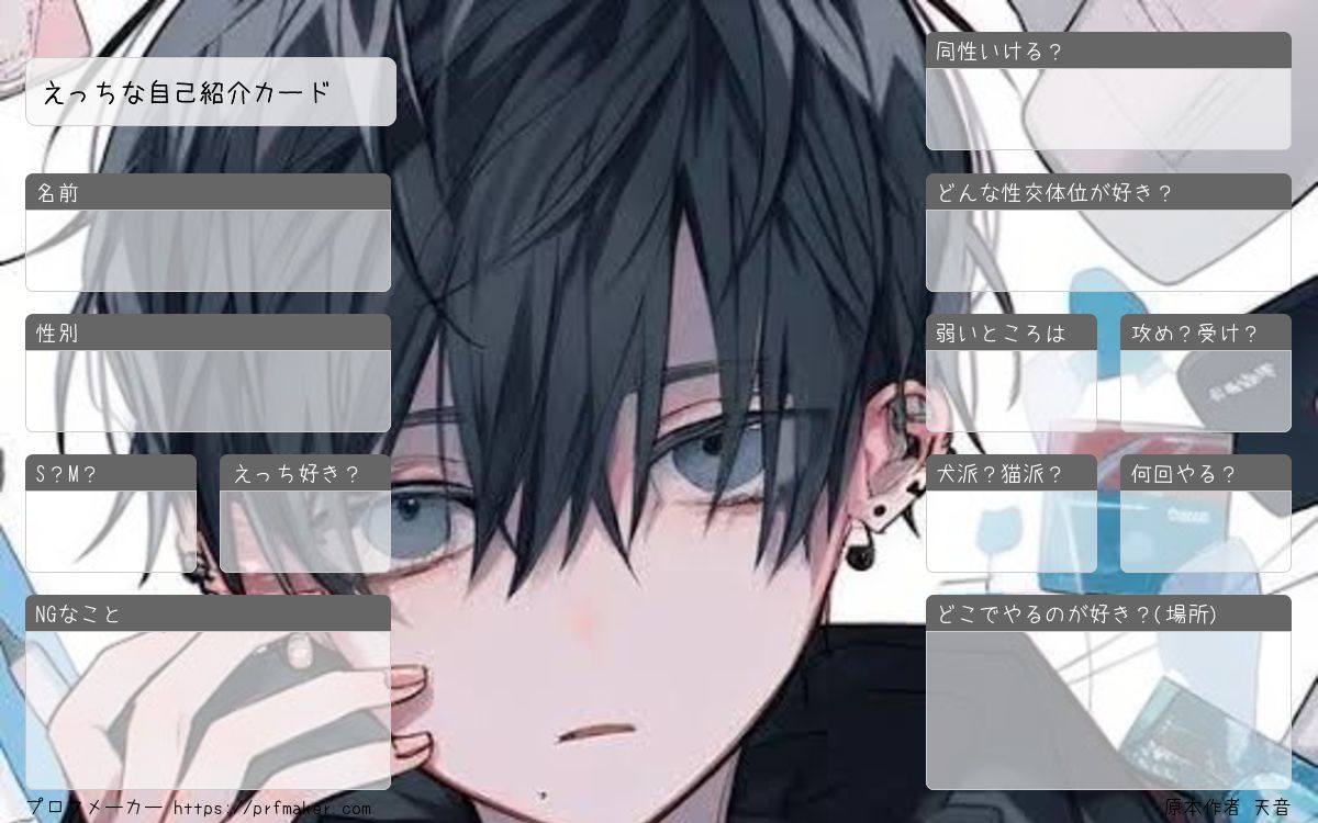 えっちな自己紹介カード | プロフメーカー
