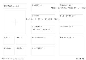 STPRプロフィール！