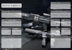 デルタフォース 自己カード